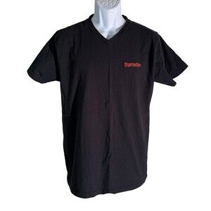 JAGERMEISTER Men's Large Black T-Shirt Liquor Party V-Neck T-Shirt Clothing‎